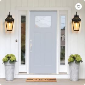 21 Inch Outdoor Wall Lanterns 2 Pack Black Metal Clear Glass Sconces (Option: Black-BlackGlassTraditional)