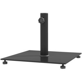 Square Patio Umbrella Base 29 lb Heavy Duty Metal Stand for 1.5 to 1.9 Inch Poles (Option: Black)